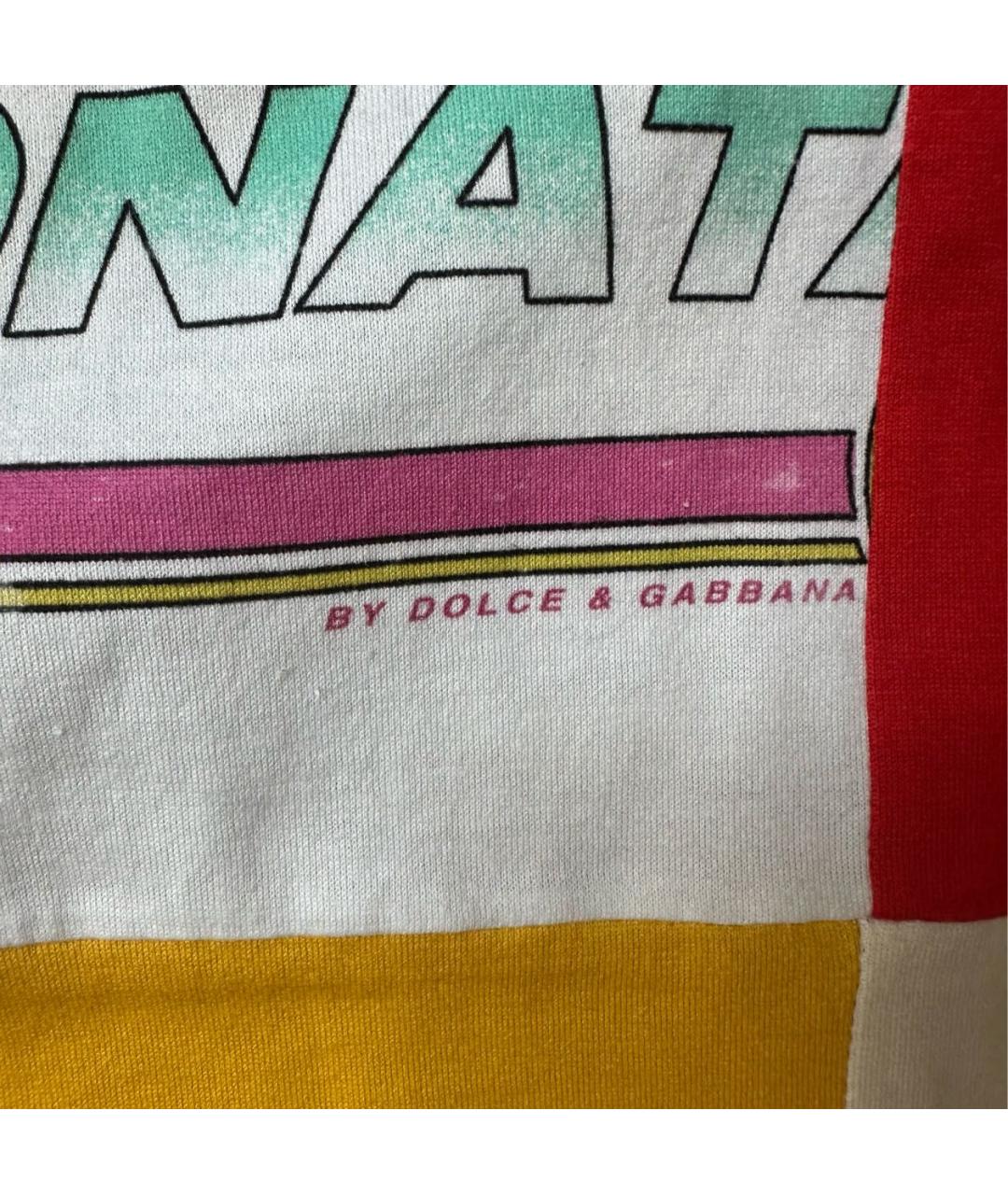 DOLCE&GABBANA Мульти хлопковая футболка, фото 4