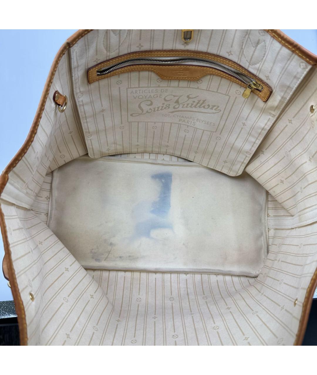 LOUIS VUITTON Бежевая пляжная сумка из канвы, фото 5