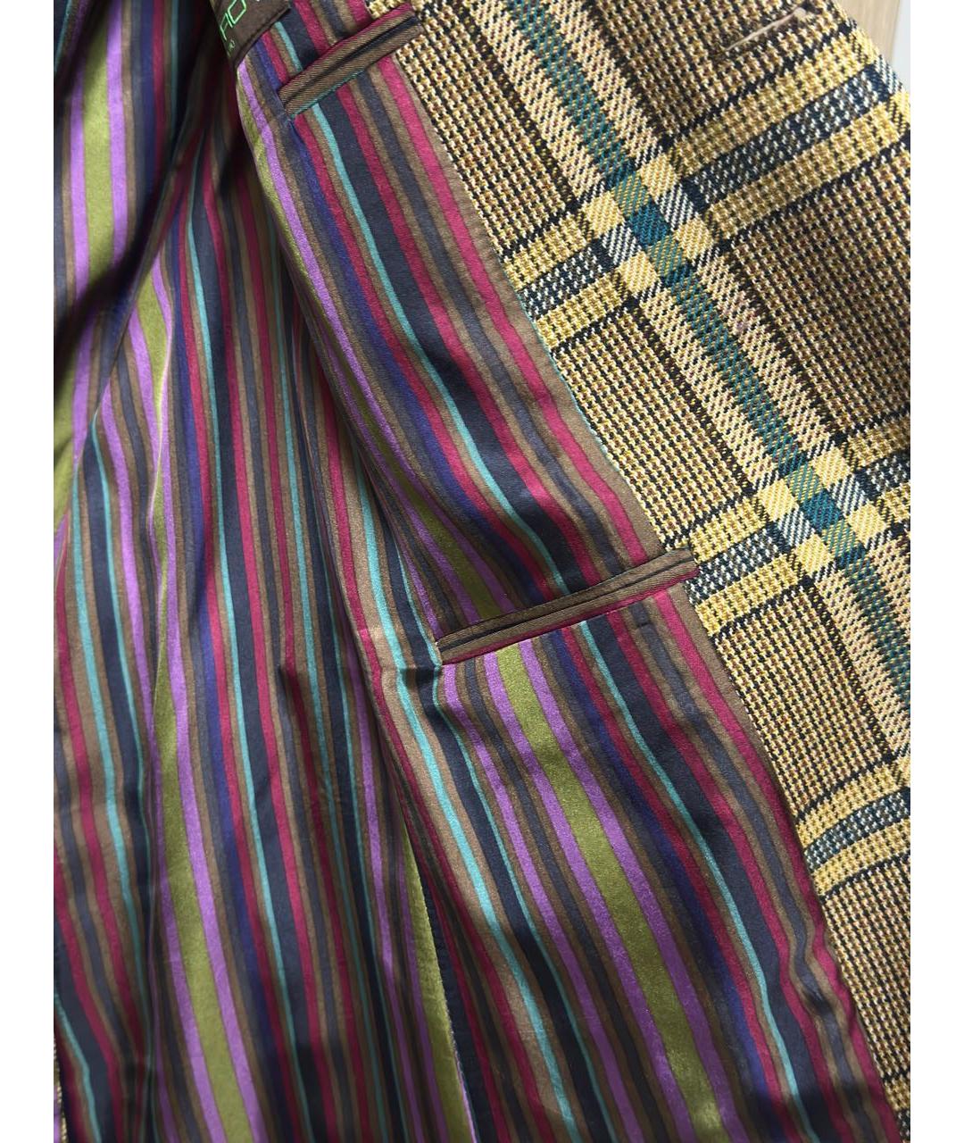 ETRO Коричневый шерстяной пиджак, фото 5