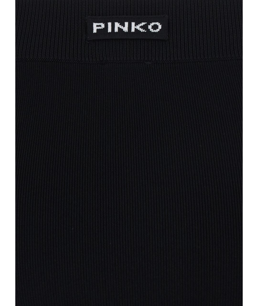 PINKO Черная вискозная юбка миди, фото 3