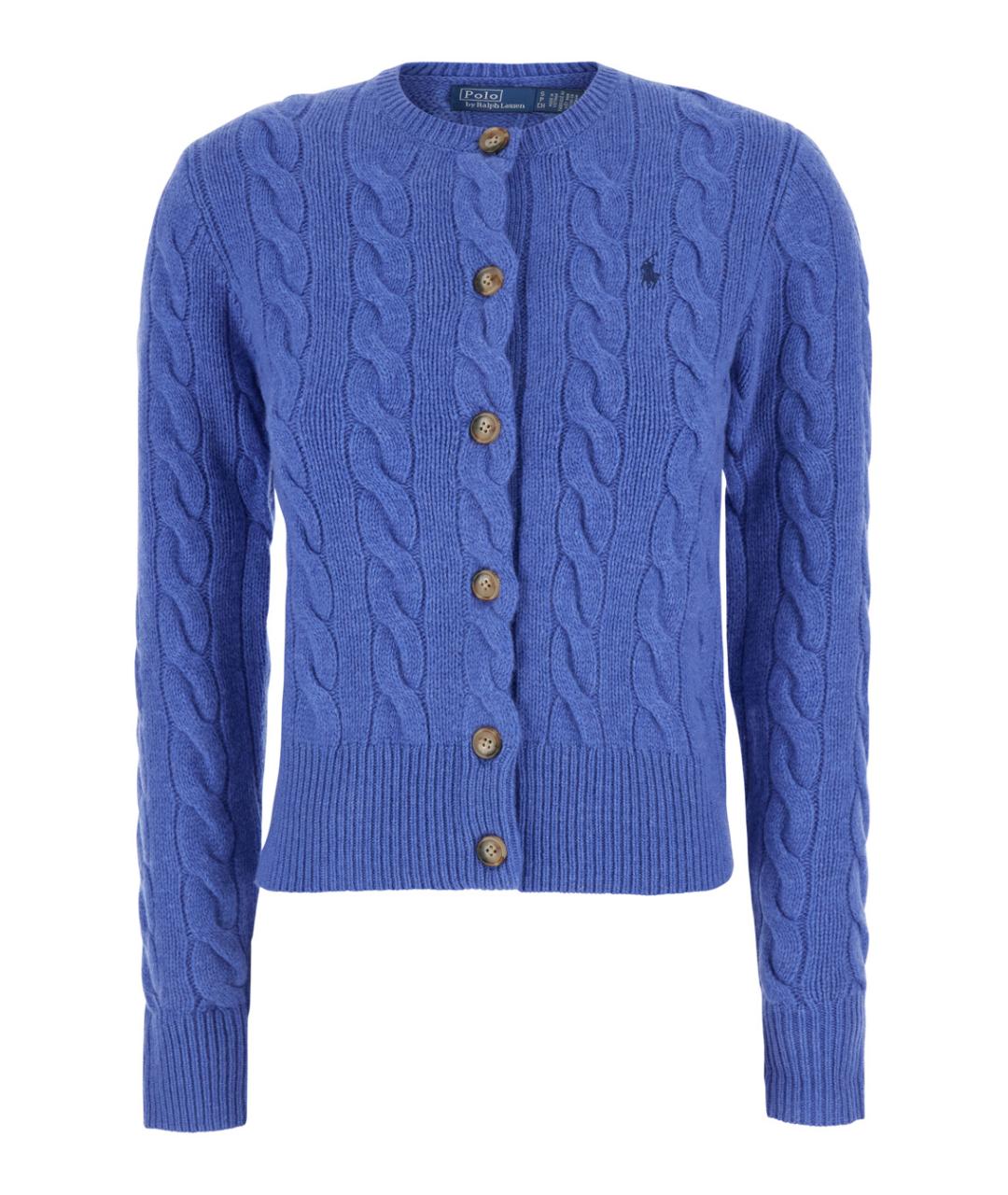 POLO RALPH LAUREN Синий шерстяной кардиган, фото 1