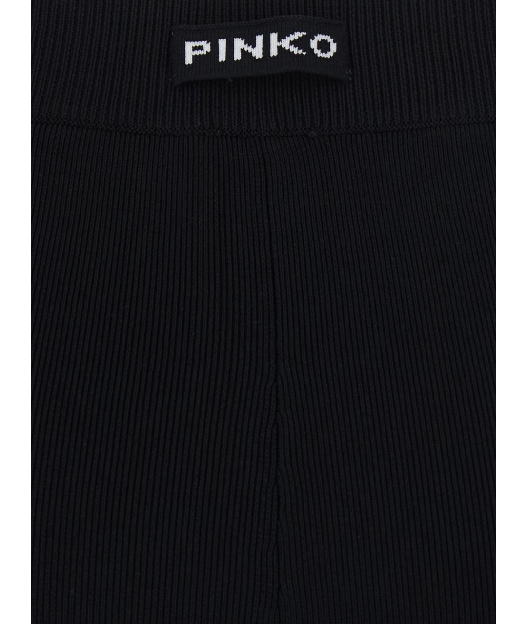 PINKO Черные вискозные прямые брюки, фото 3