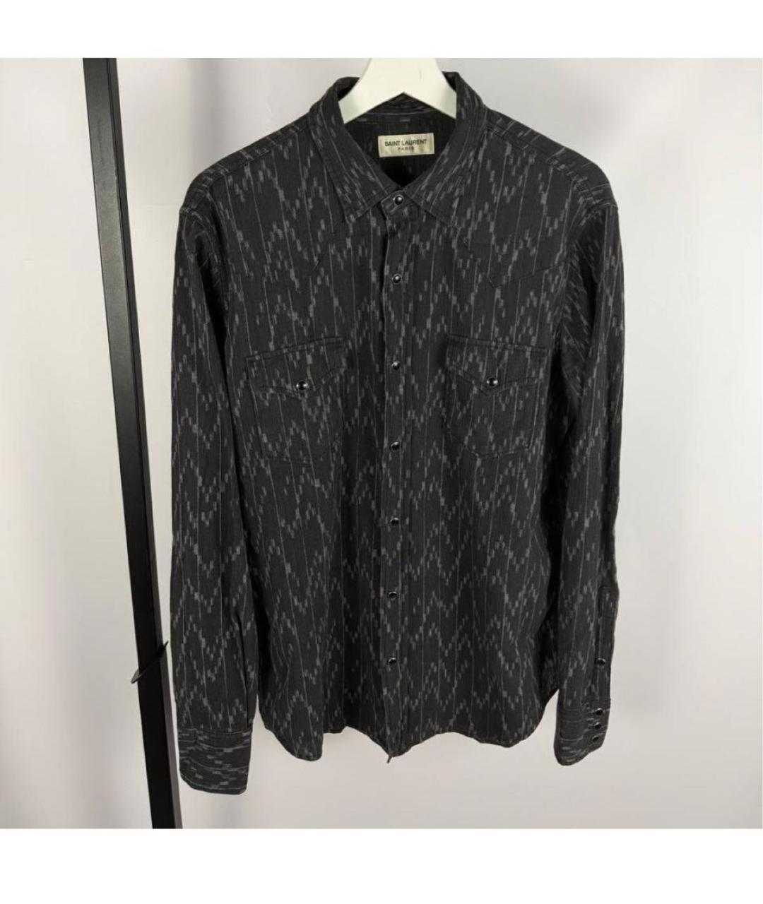 SAINT LAURENT Антрацитовая рубашка, фото 2