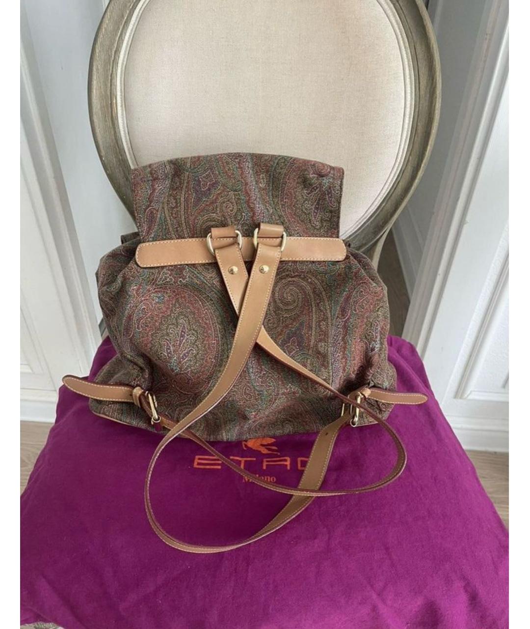 ETRO Коричневый рюкзак из канвы, фото 3