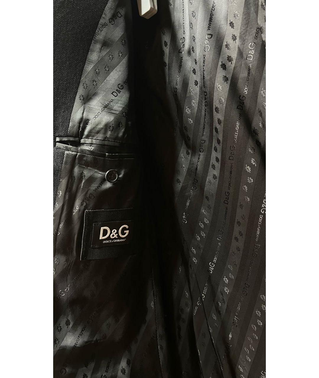 DOLCE&GABBANA Черное шерстяное пальто, фото 3