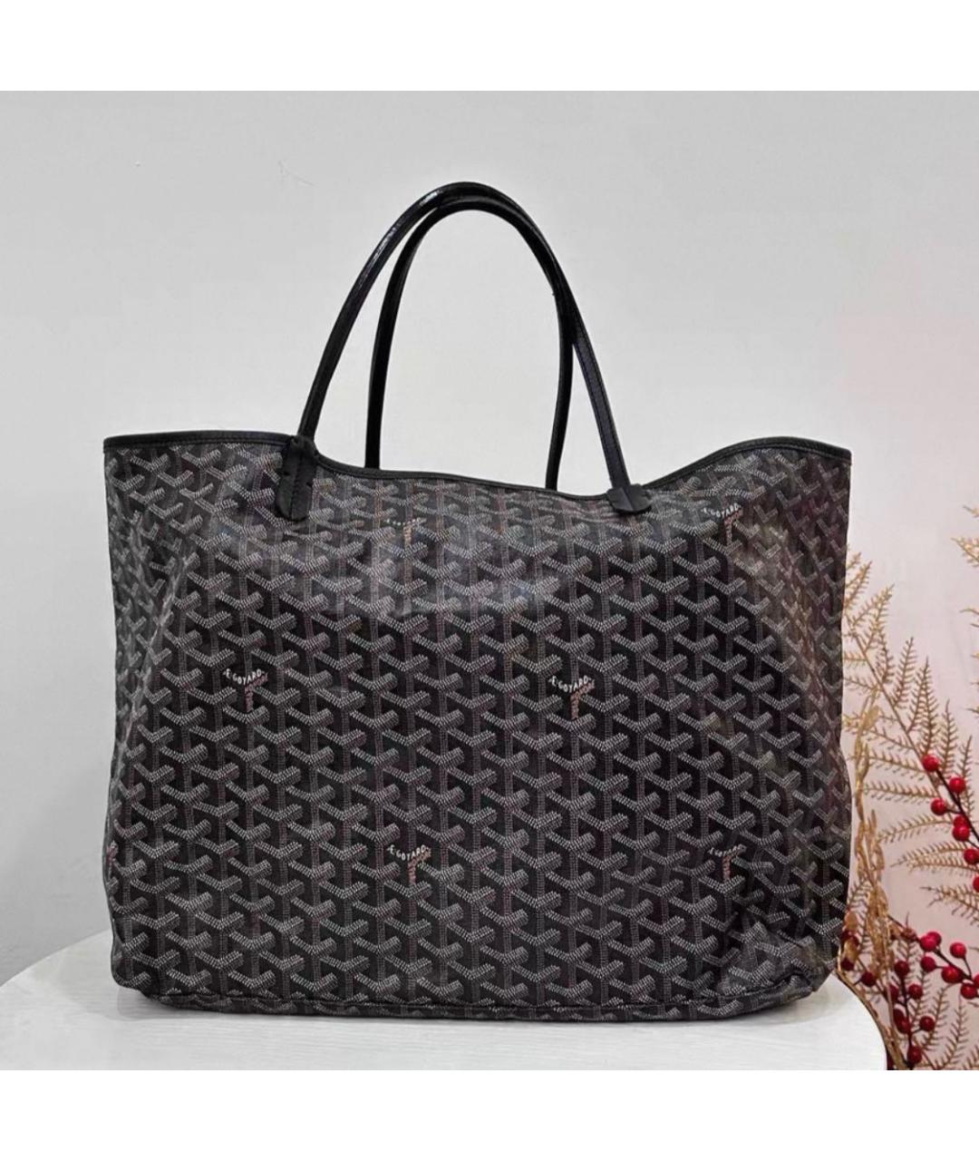 GOYARD Черная кожаная сумка тоут, фото 2