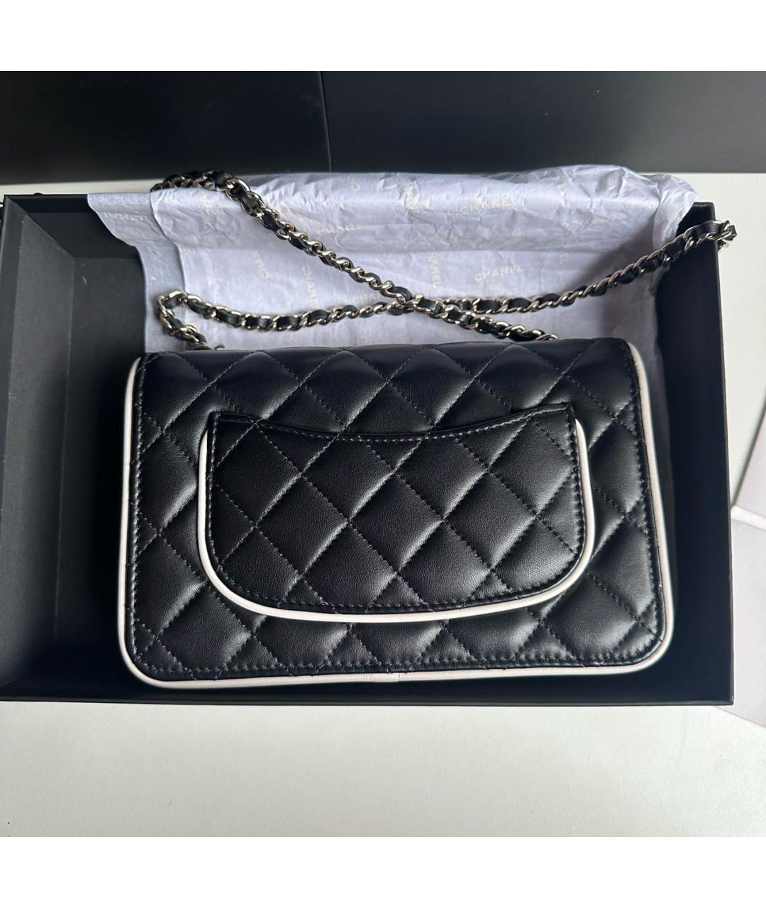 CHANEL Черная кожаная сумка через плечо, фото 3
