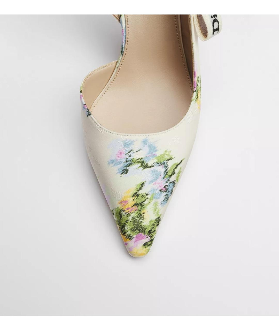 CHRISTIAN DIOR Мульти текстильные туфли, фото 4