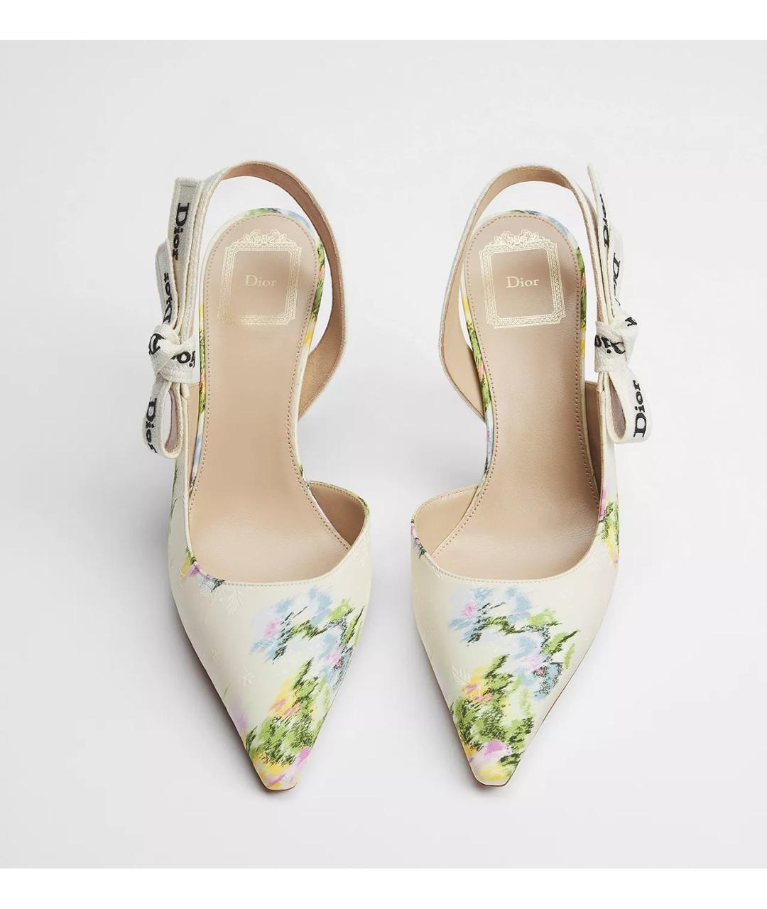 CHRISTIAN DIOR Мульти текстильные туфли, фото 3