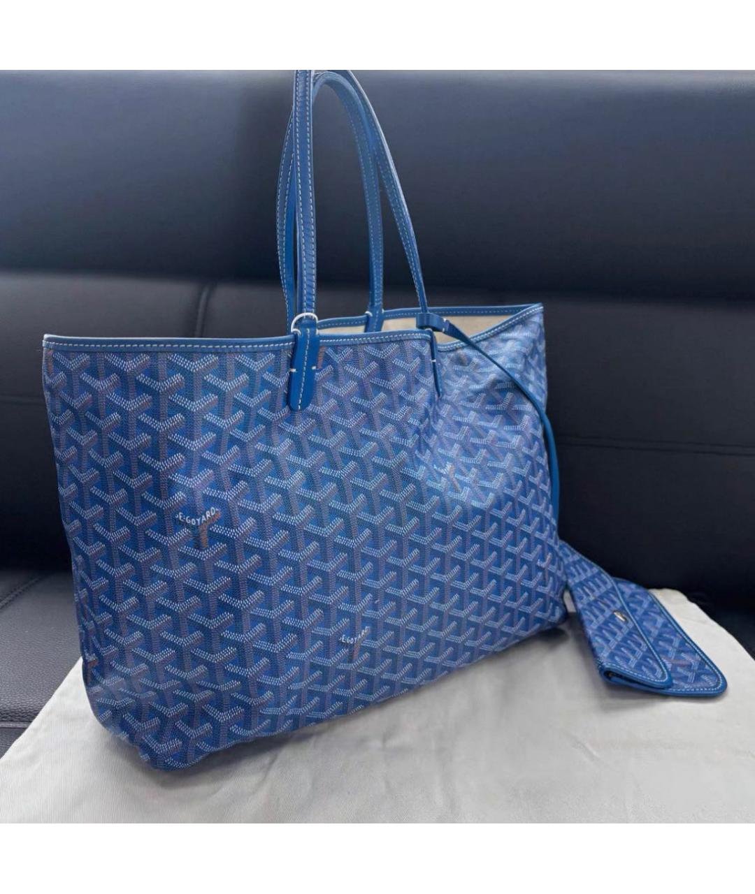 GOYARD Синяя кожаная сумка тоут, фото 2