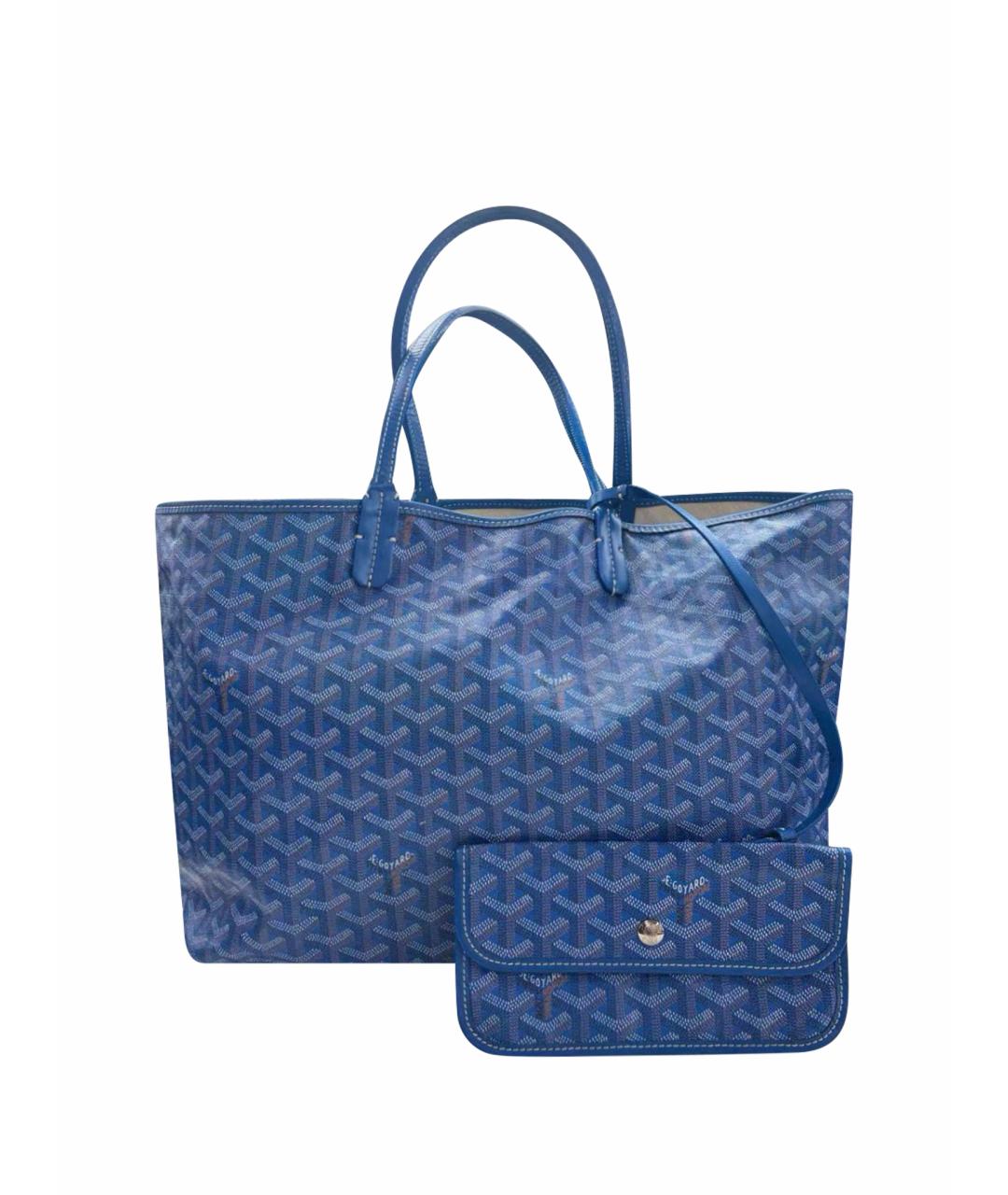 GOYARD Синяя кожаная сумка тоут, фото 1