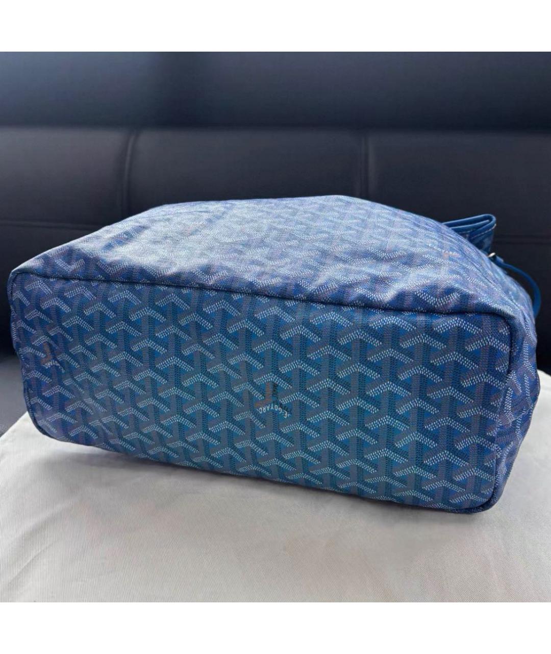 GOYARD Синяя кожаная сумка тоут, фото 5