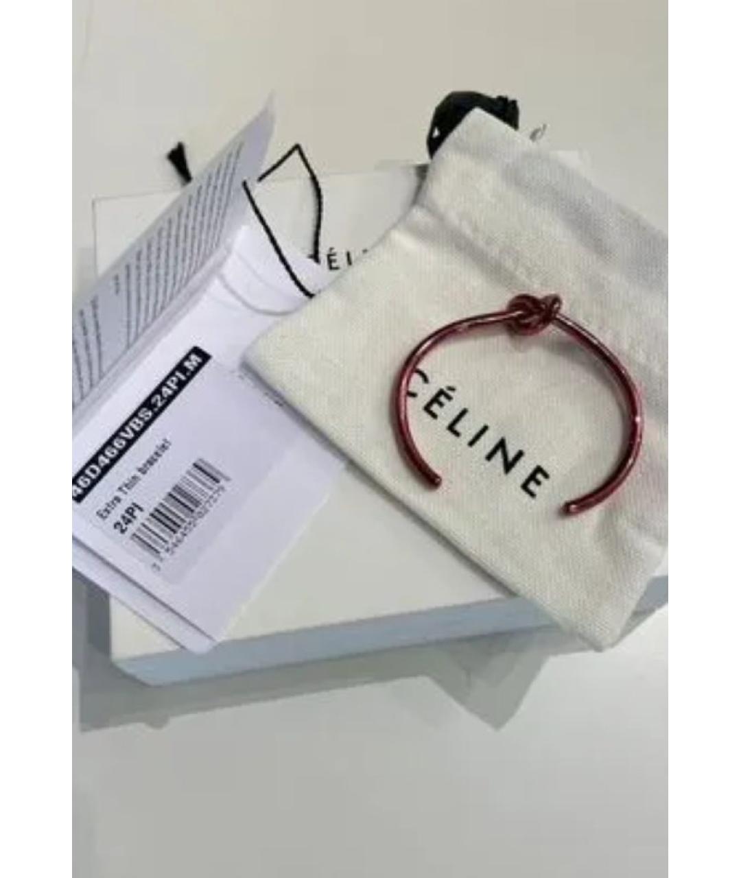 CELINE Розовый латунный браслет, фото 4