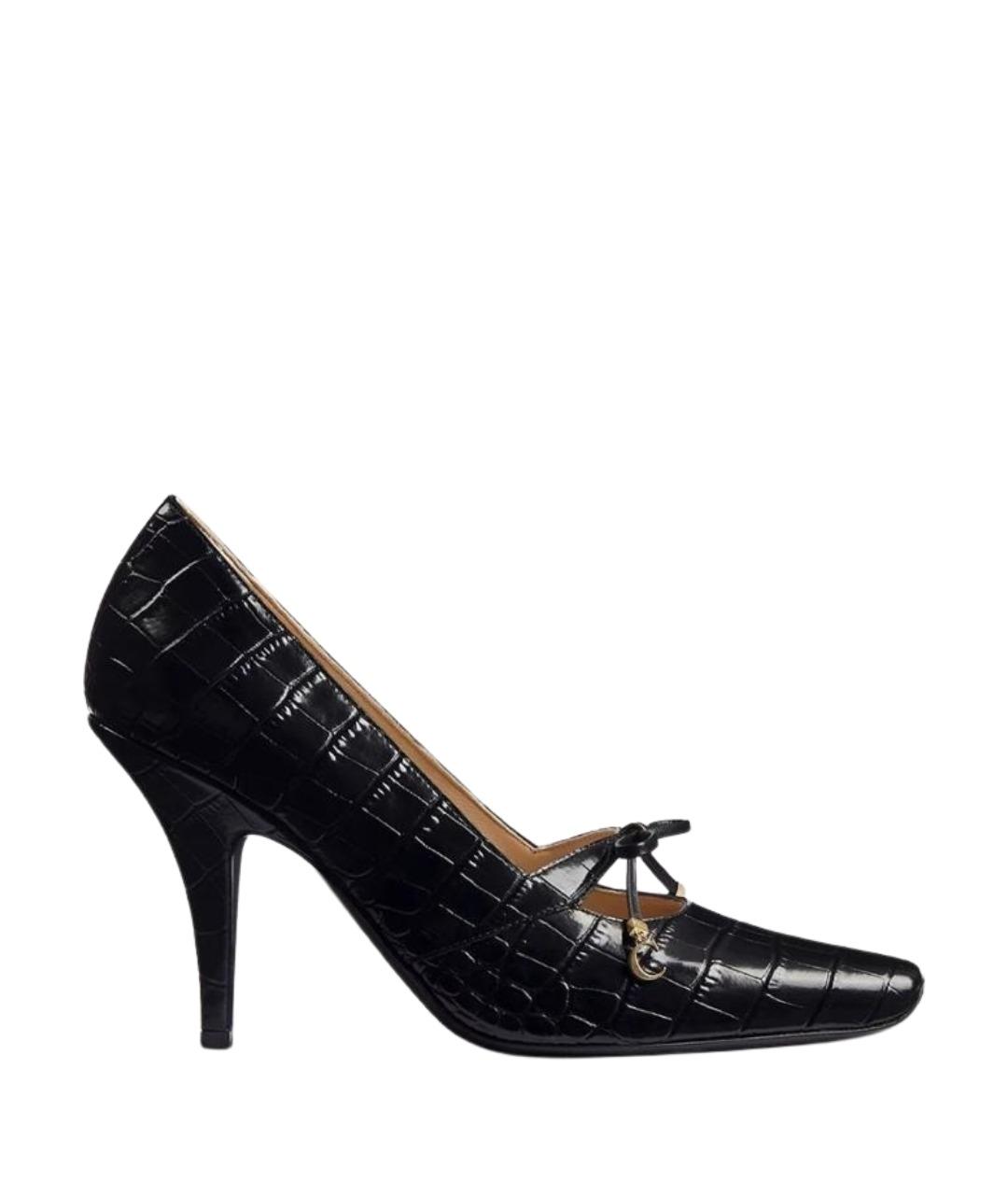 CHRISTIAN DIOR Черные кожаные туфли, фото 1