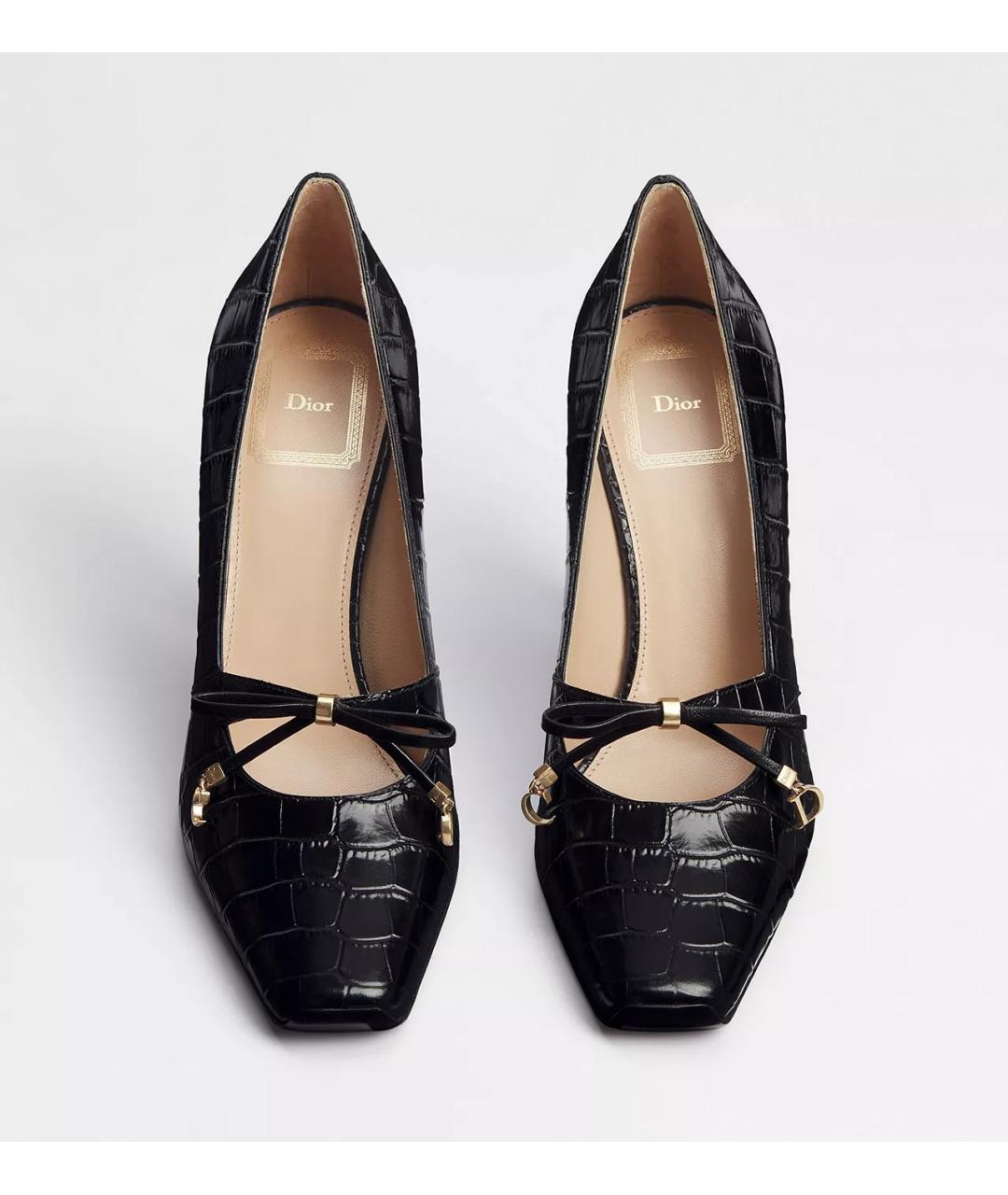 CHRISTIAN DIOR Черные кожаные туфли, фото 3