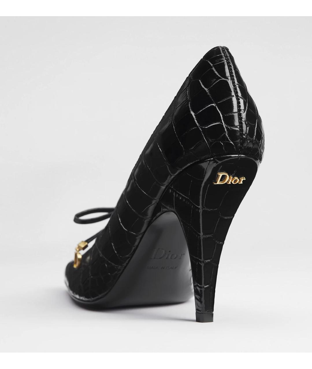 CHRISTIAN DIOR Черные кожаные туфли, фото 2