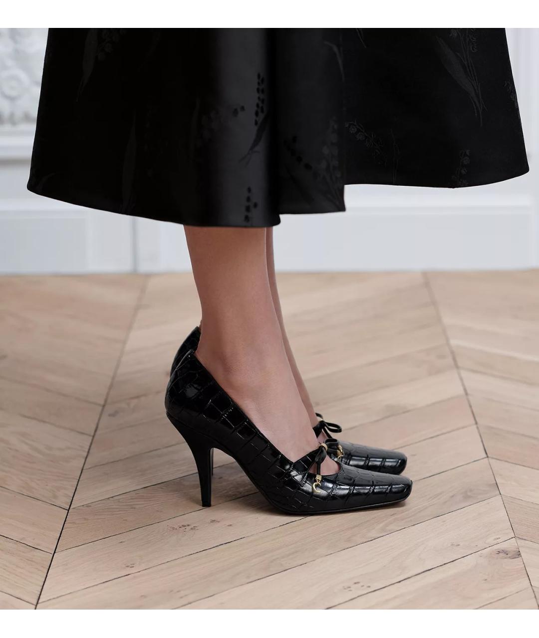 CHRISTIAN DIOR Черные кожаные туфли, фото 5