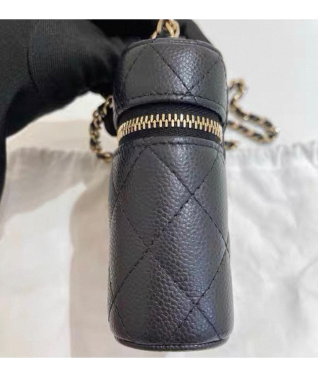 CHANEL Черная кожаная сумка через плечо, фото 4