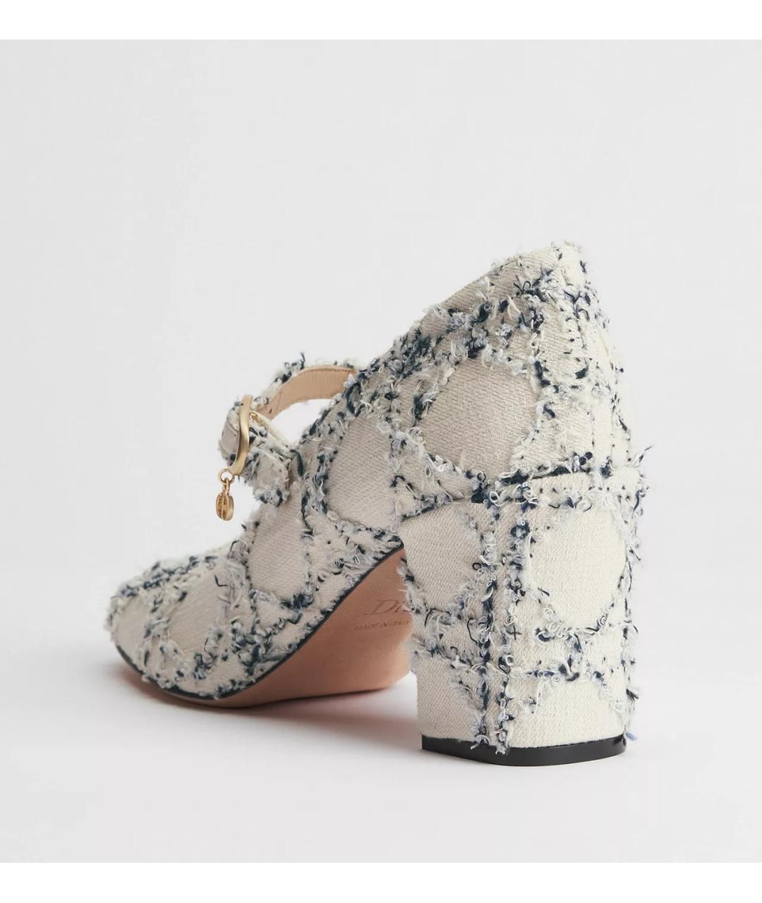 CHRISTIAN DIOR Белые текстильные туфли, фото 2