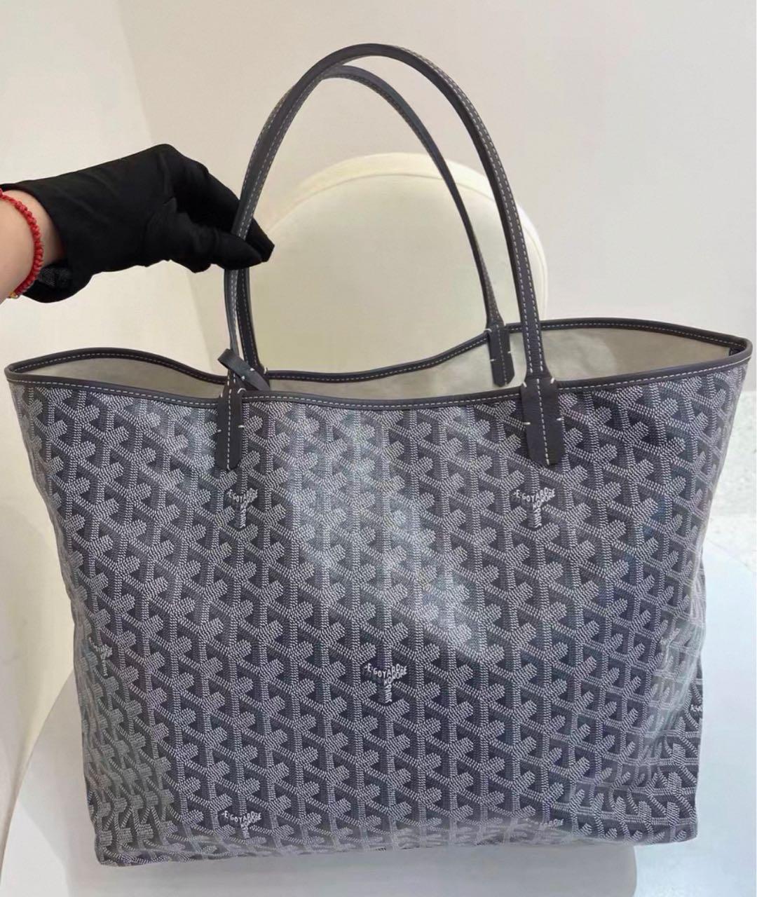 GOYARD Антрацитовая кожаная сумка тоут, фото 7