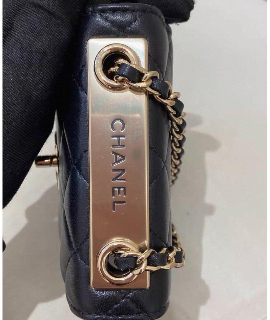 CHANEL Черная кожаная сумка через плечо, фото 7