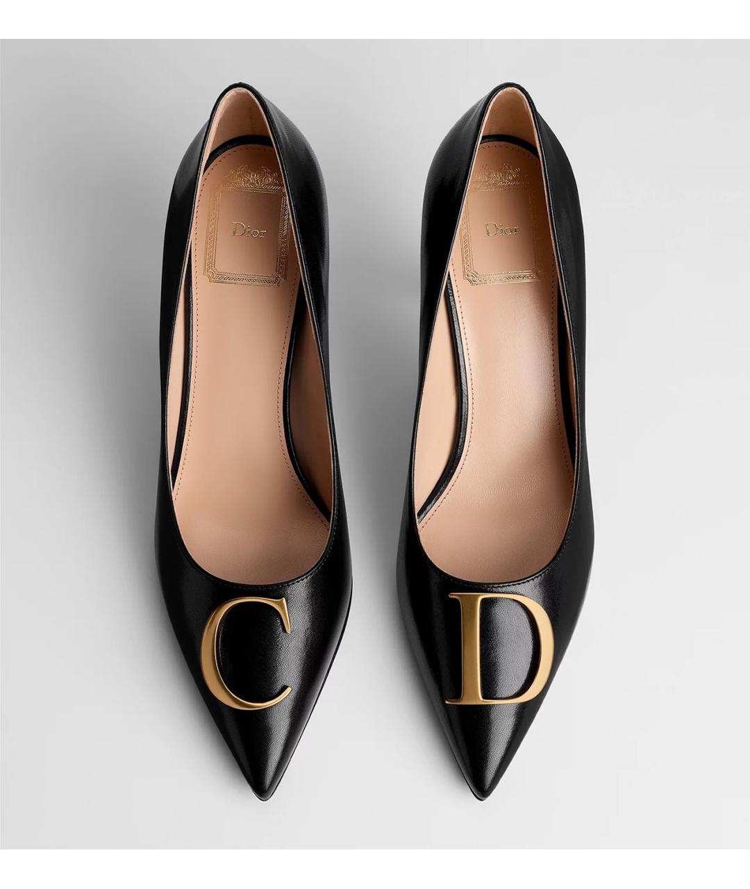 CHRISTIAN DIOR Черные кожаные туфли, фото 3