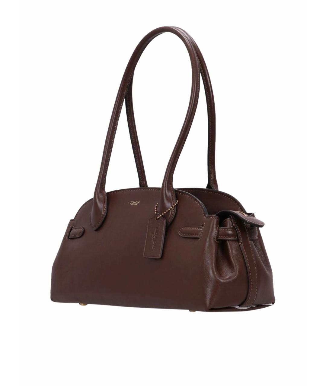 COACH Коричневая кожаная сумка тоут, фото 5