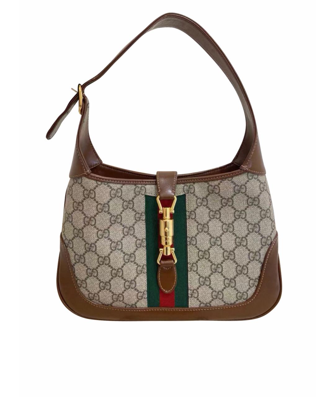 GUCCI Коричневая кожаная сумка с короткими ручками, фото 9