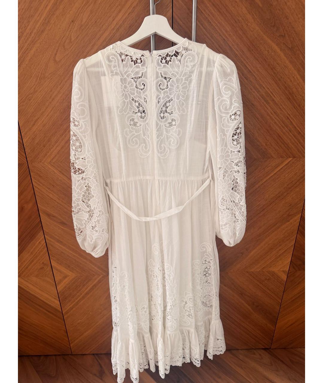 ZIMMERMANN Белое хлопковое повседневное платье, фото 4