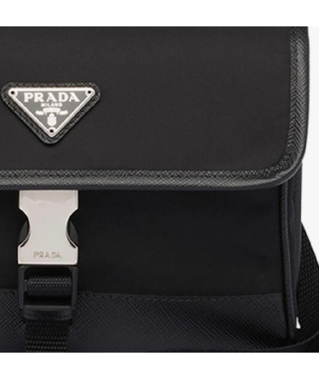 PRADA Черная нейлоновая сумка через плечо, фото 5