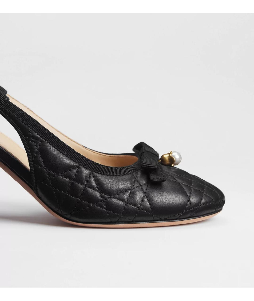 CHRISTIAN DIOR Черные кожаные туфли, фото 3