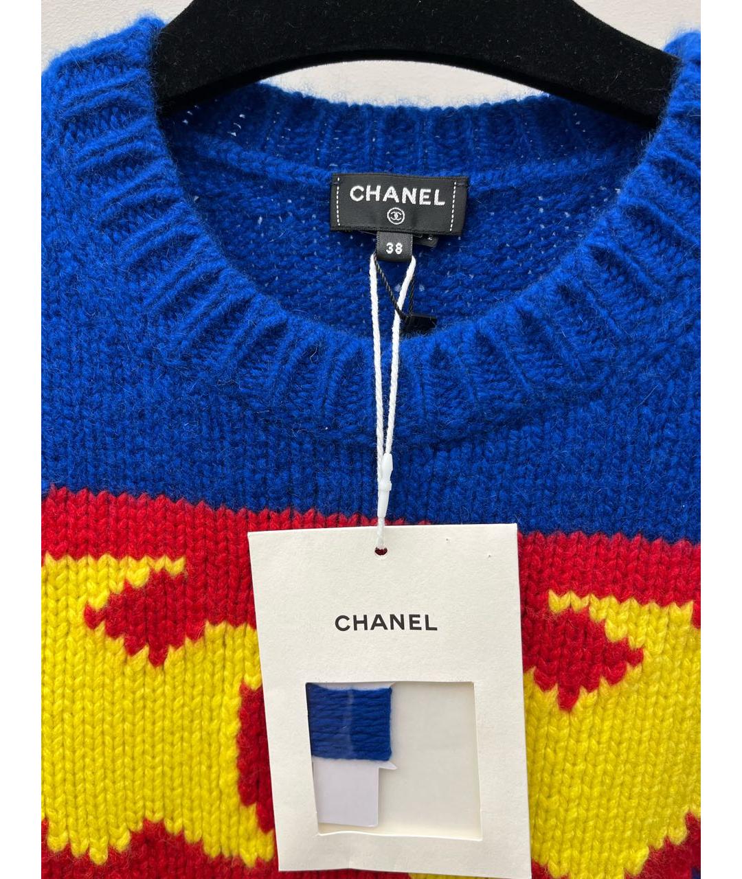 CHANEL Синий кашемировый джемпер / свитер, фото 3