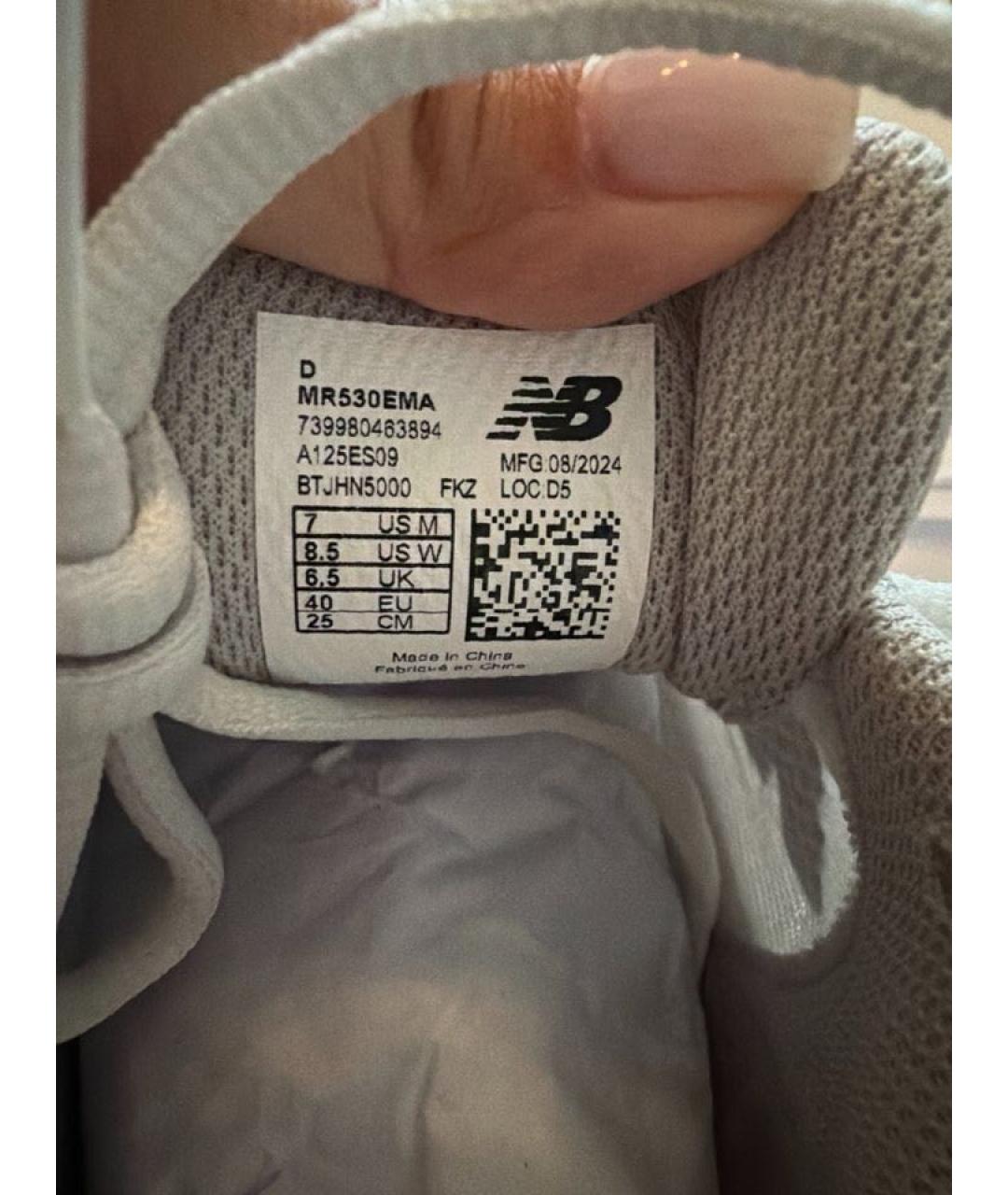 NEW BALANCE Белые кожаные кроссовки, фото 3