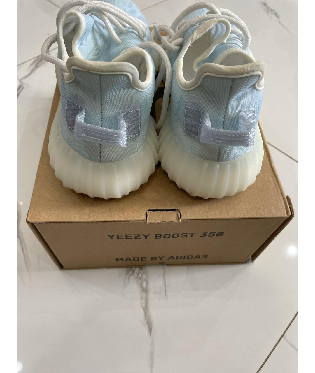 ADIDAS YEEZY Голубые синтетические кроссовки, фото 4