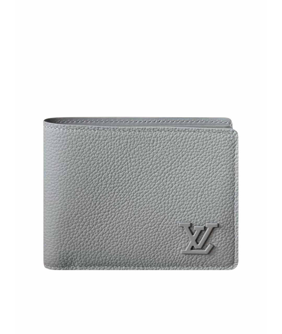 LOUIS VUITTON Серый кожаный кошелек, фото 1