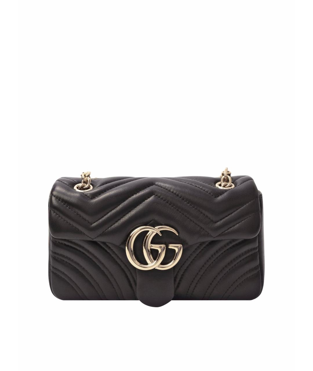 GUCCI Черная кожаная сумка через плечо, фото 1