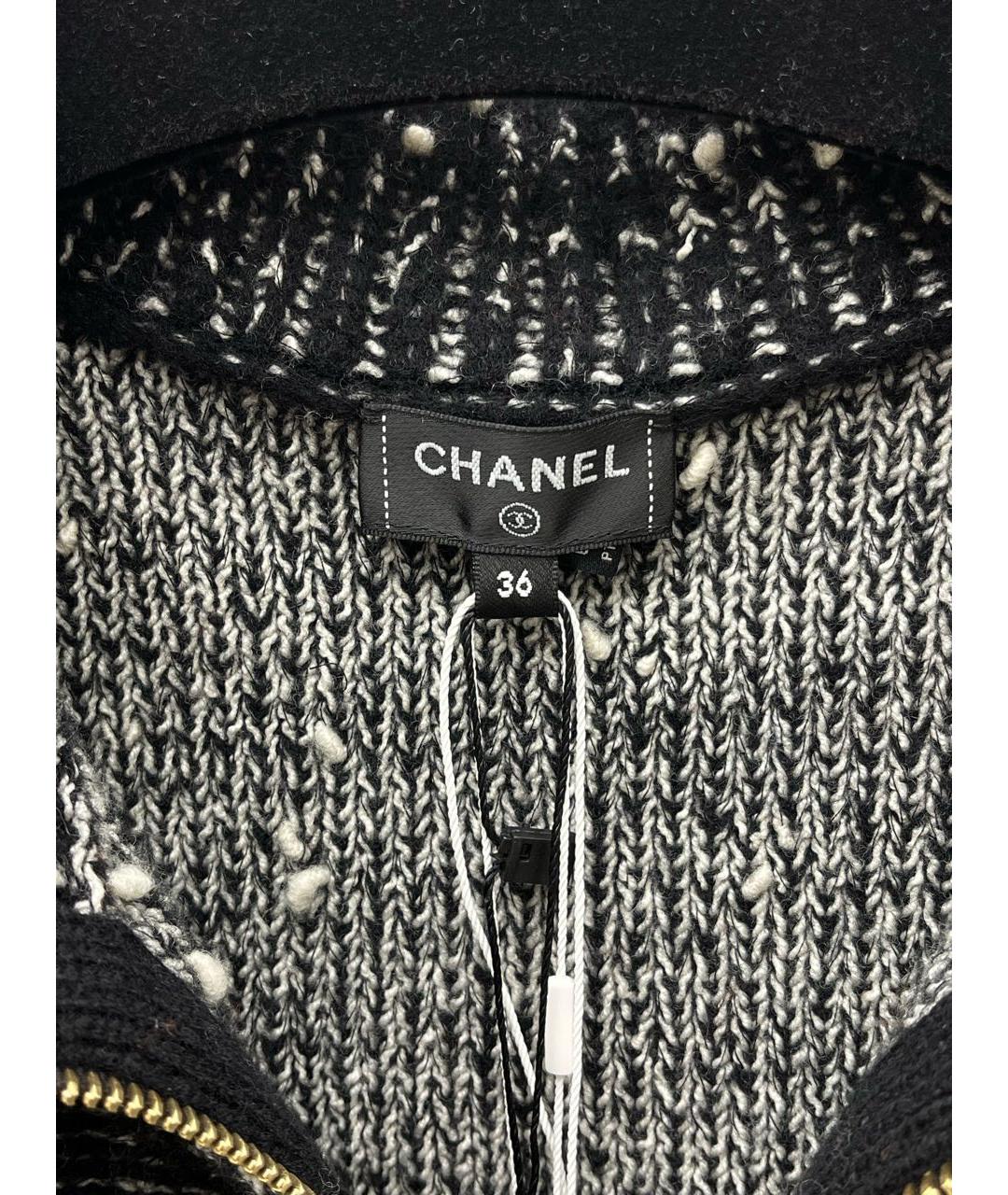 CHANEL Черный шерстяной джемпер / свитер, фото 3