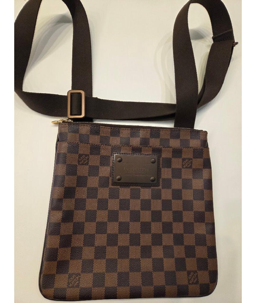 LOUIS VUITTON Коричневая сумка на плечо из канвы, фото 8