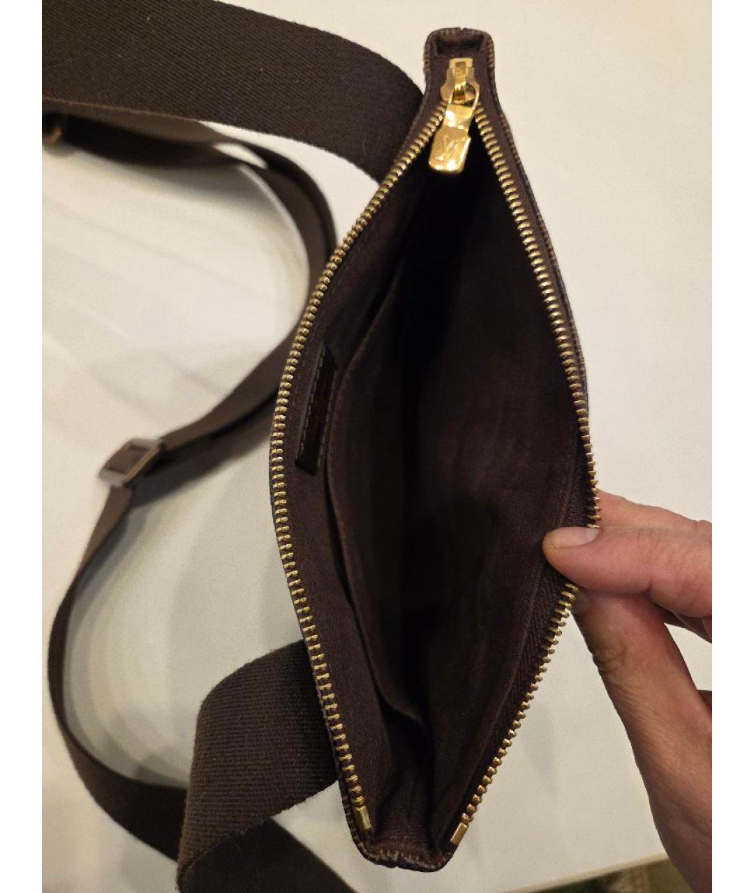 LOUIS VUITTON Коричневая сумка на плечо из канвы, фото 4