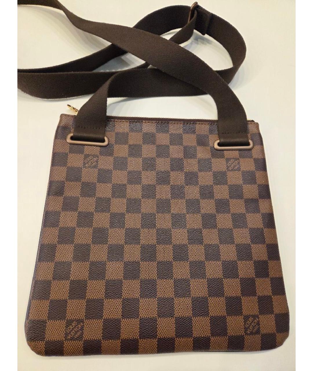 LOUIS VUITTON Коричневая сумка на плечо из канвы, фото 3
