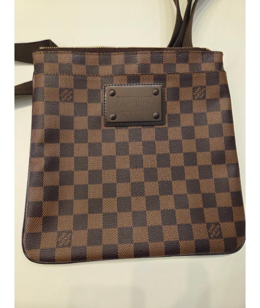 LOUIS VUITTON Коричневая сумка на плечо из канвы, фото 2