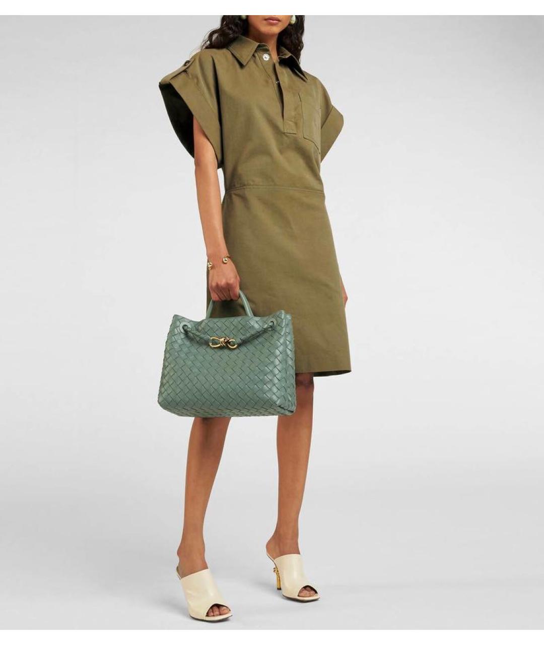 BOTTEGA VENETA Хаки повседневное платье, фото 2