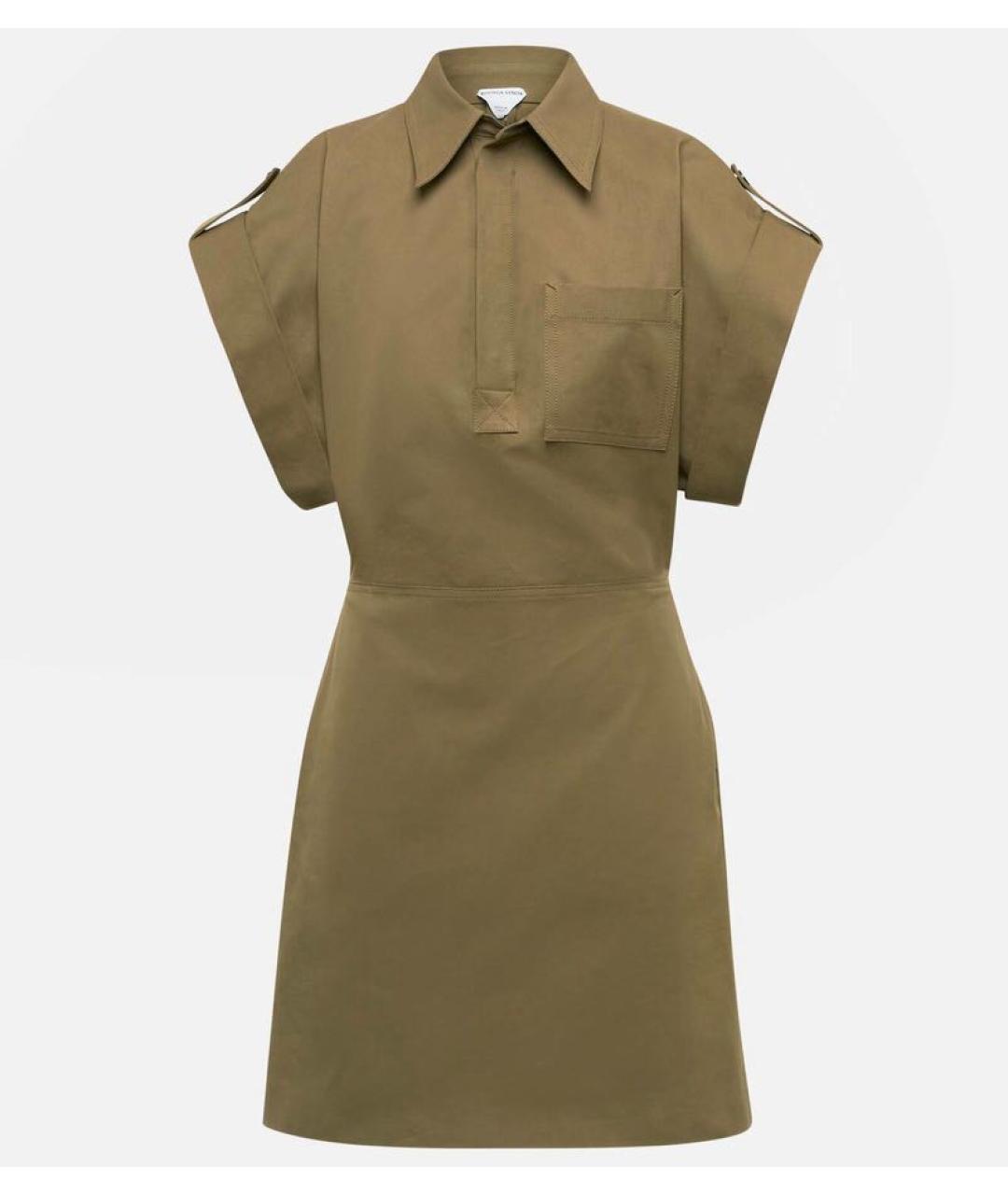 BOTTEGA VENETA Хаки повседневное платье, фото 7
