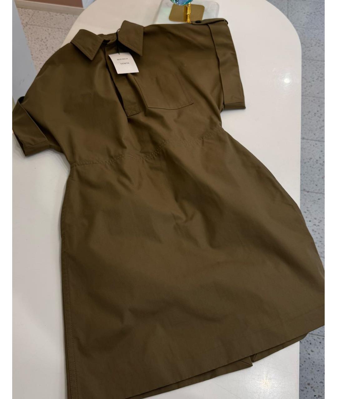 BOTTEGA VENETA Хаки повседневное платье, фото 4
