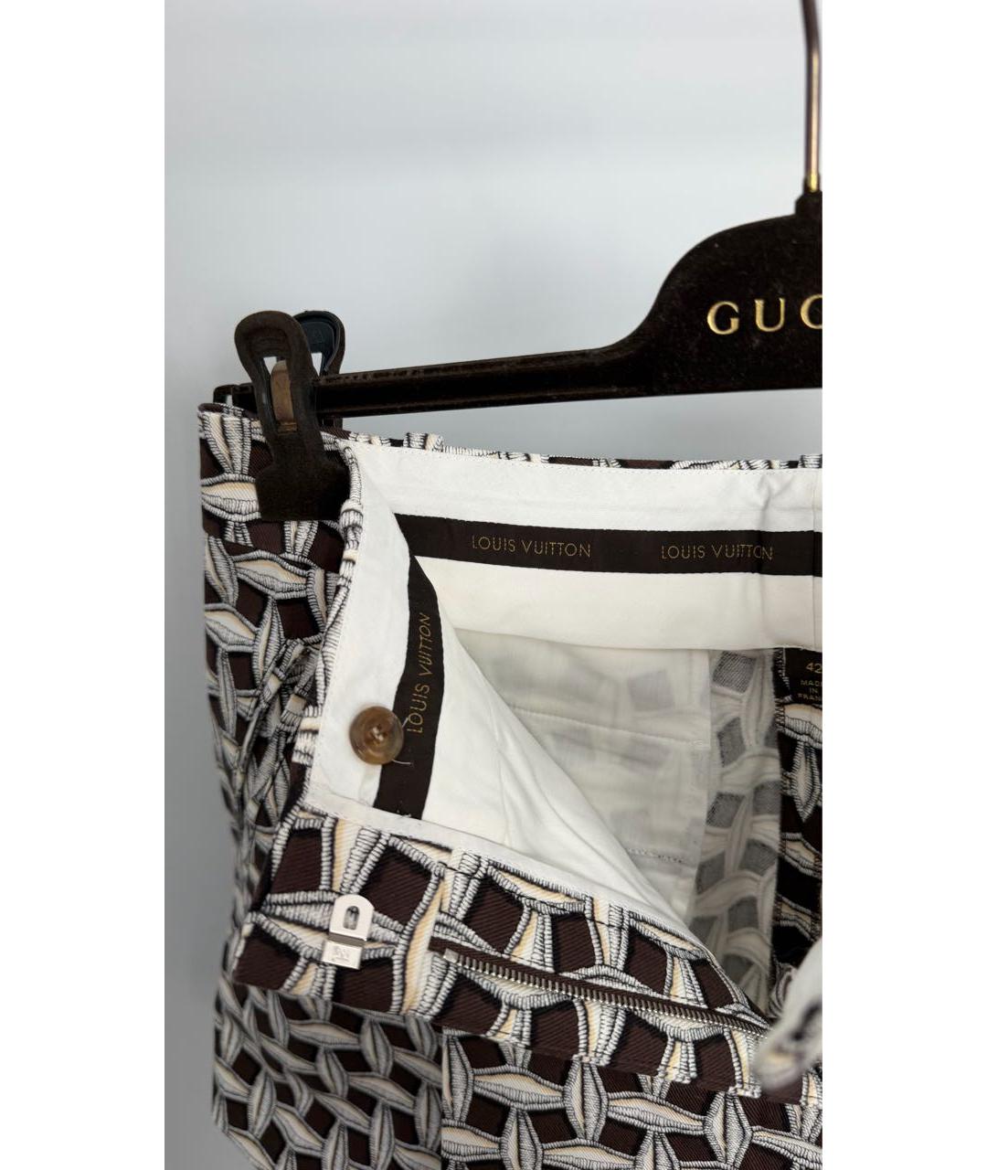 LOUIS VUITTON Коричневые хлопковые шорты, фото 4