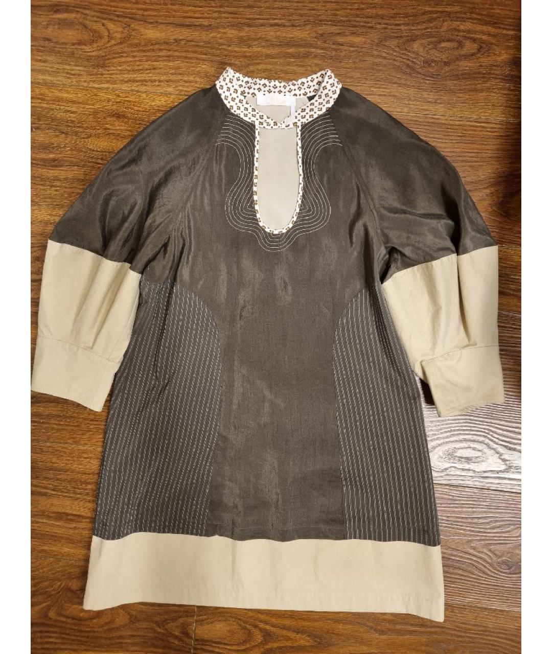 CHLOE Серое лиоцелловое повседневное платье, фото 4