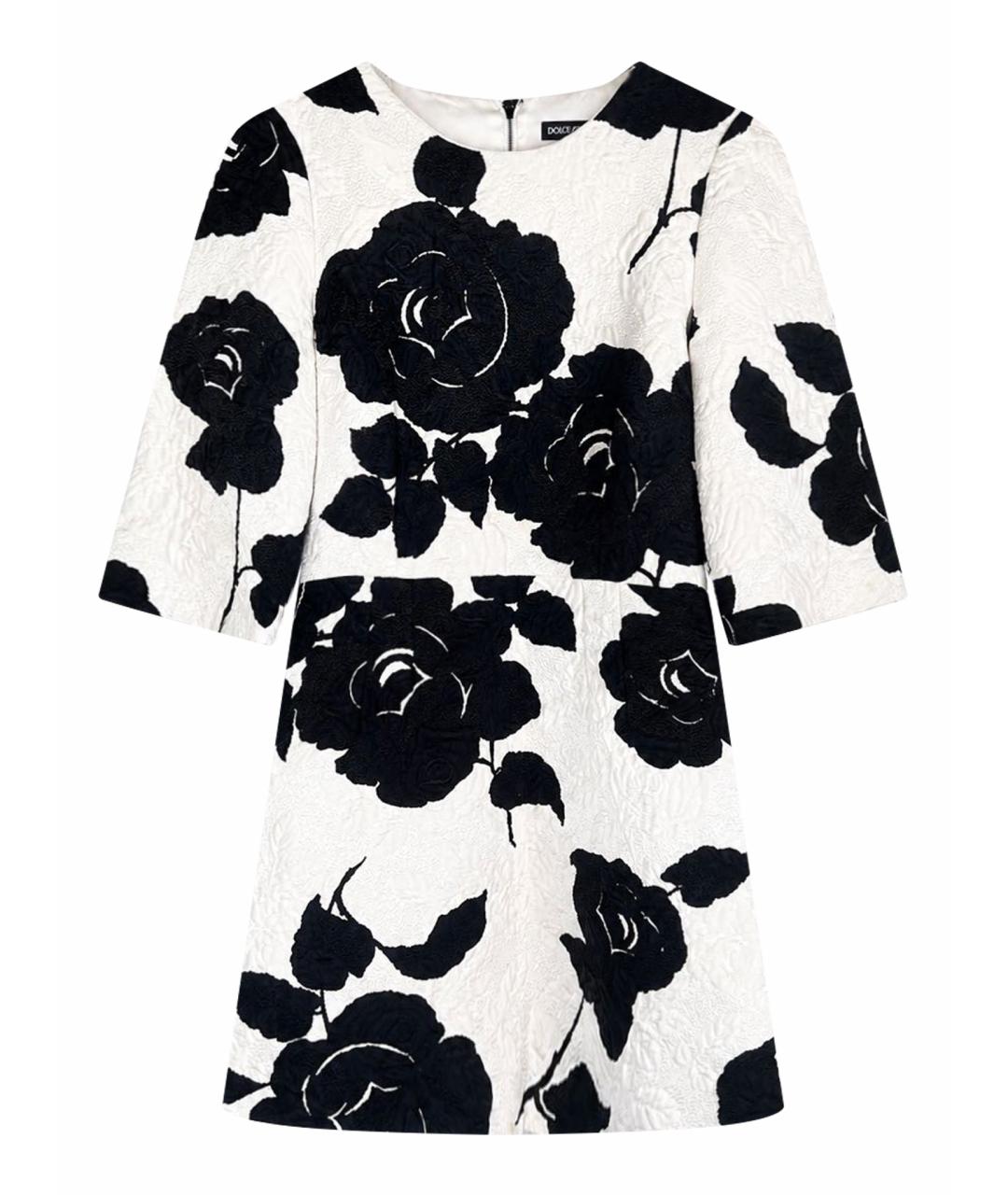 DOLCE&GABBANA Белое вискозное коктейльное платье, фото 1