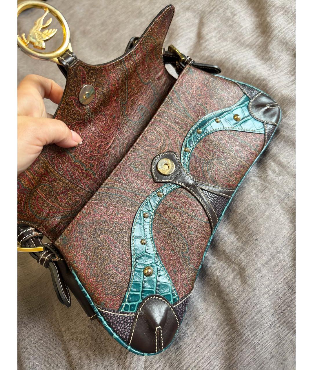 ETRO Мульти кожаная сумка через плечо, фото 4