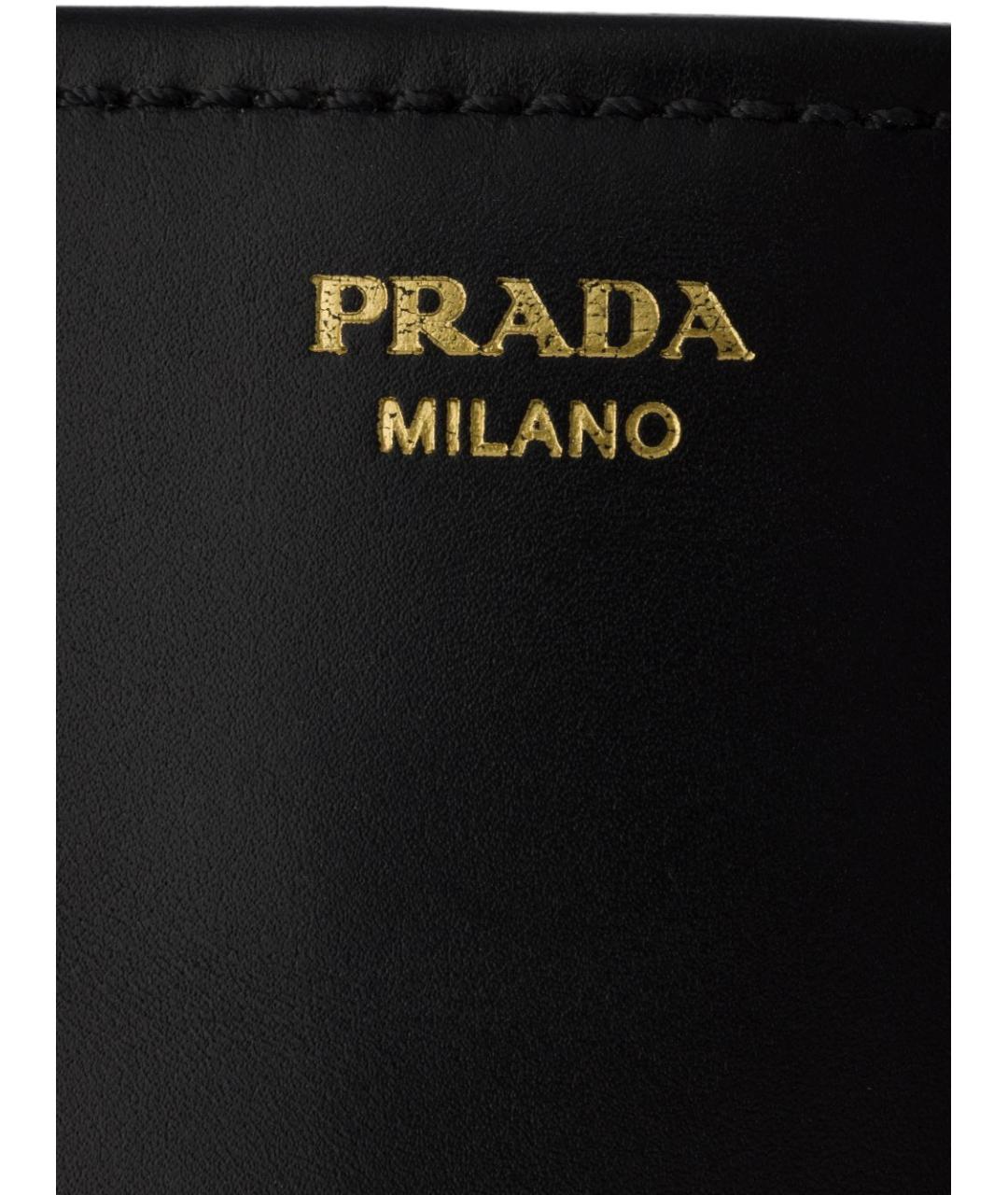 PRADA Черные кожаные сапоги, фото 4