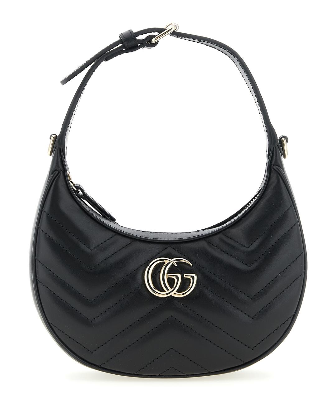 GUCCI Черная кожаная сумка через плечо, фото 1